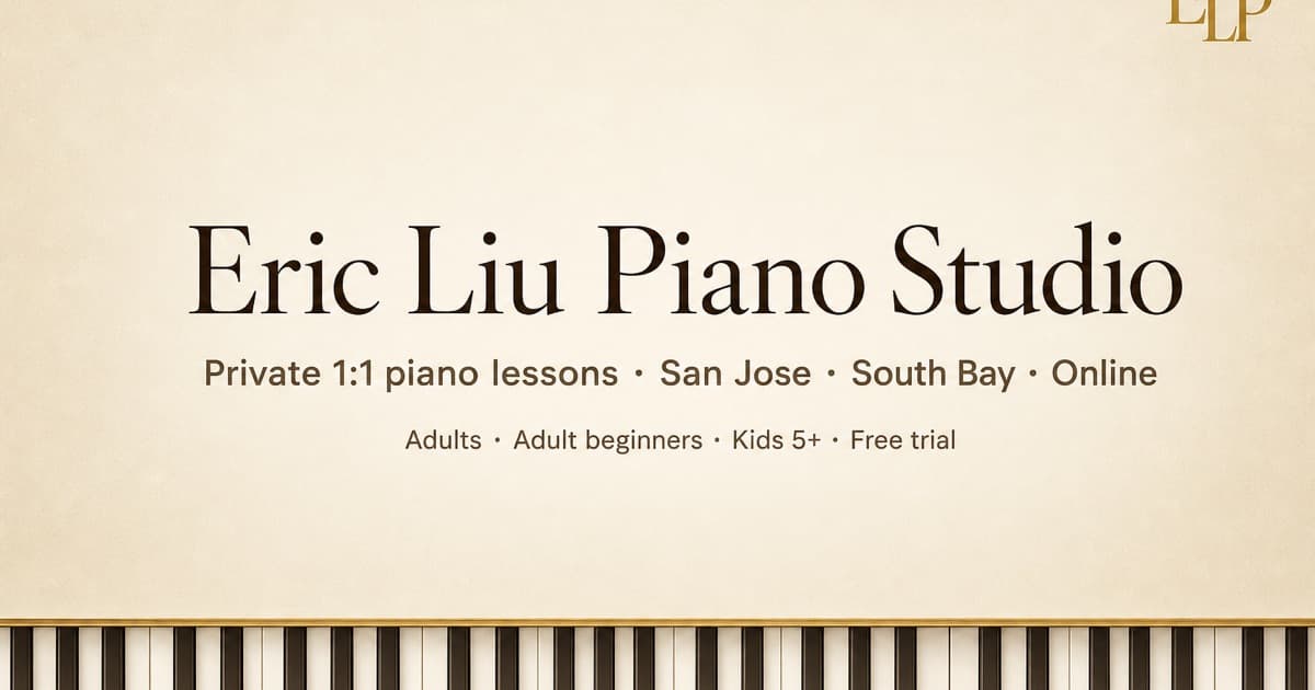 Eric Liu, San Jose piano teacher